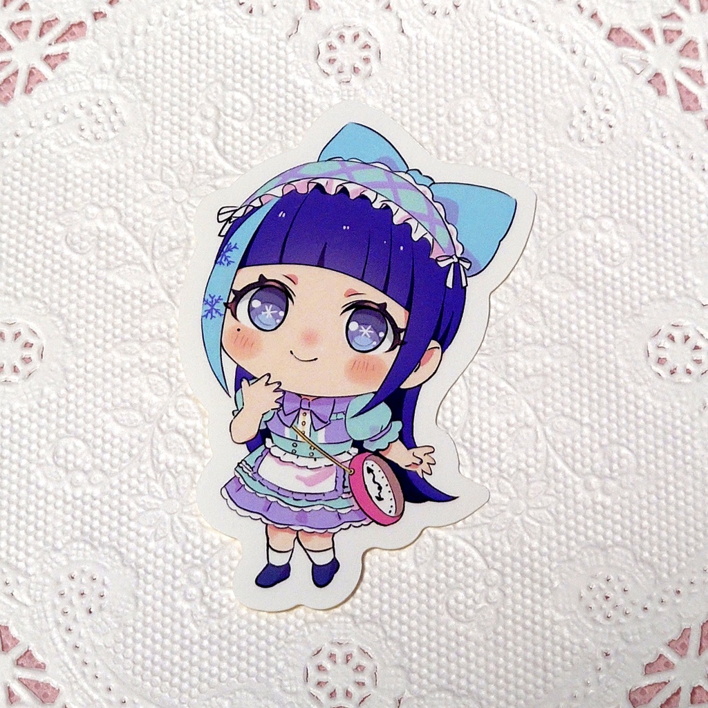 一日店長イベント記念 アクリルキーホルダー&オリジナルステッカーセット【汐見雪菜】