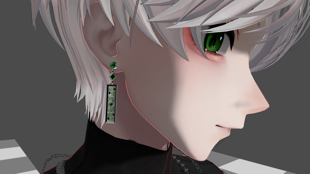 揺れる透かしピアス【男女兼用】