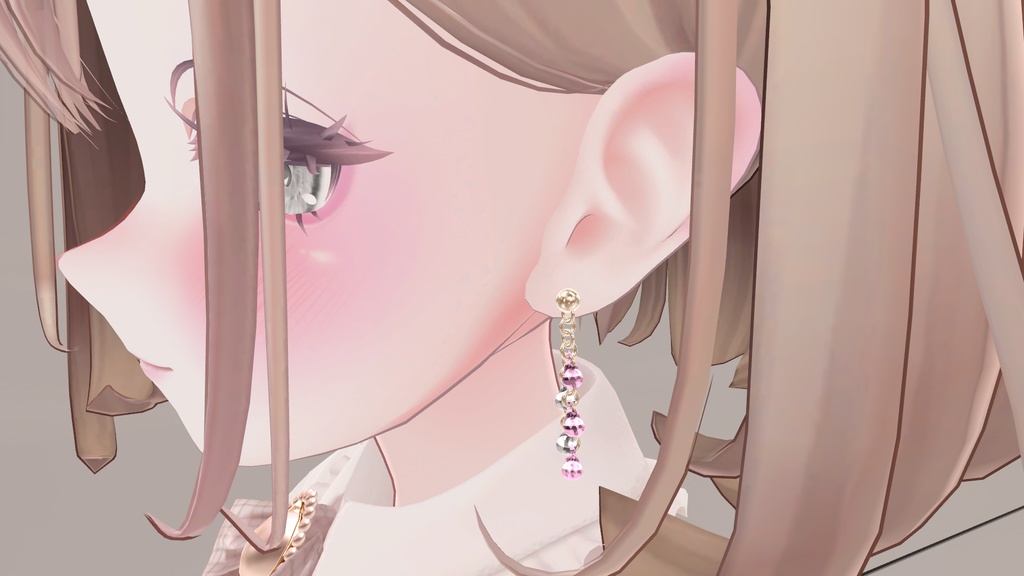 しずくロングピアス【男女兼用】