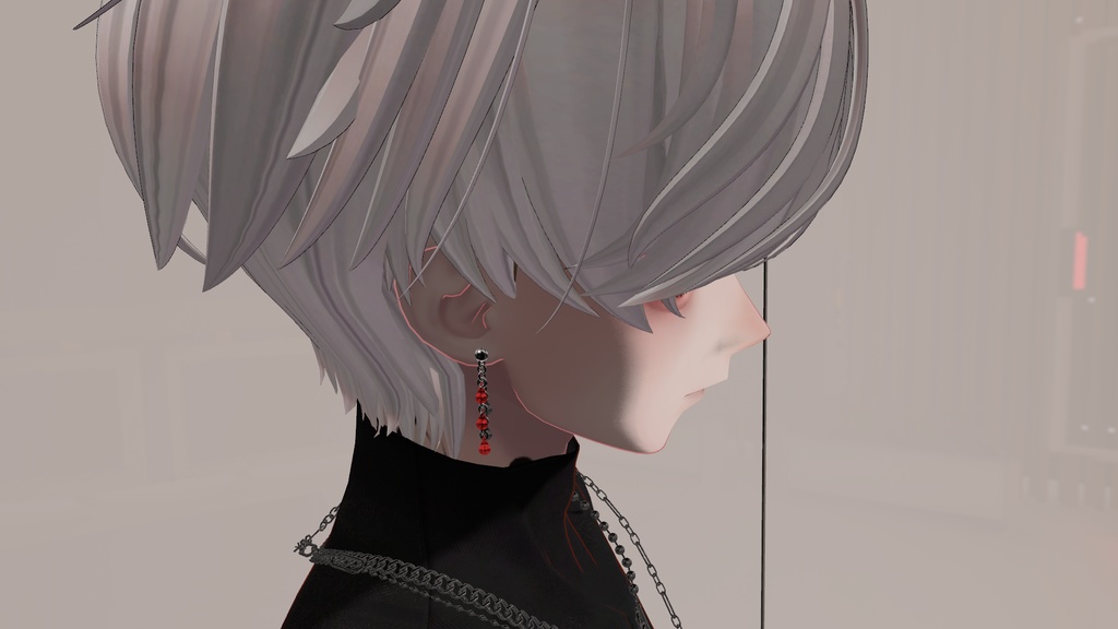 しずくロングピアス【男女兼用】