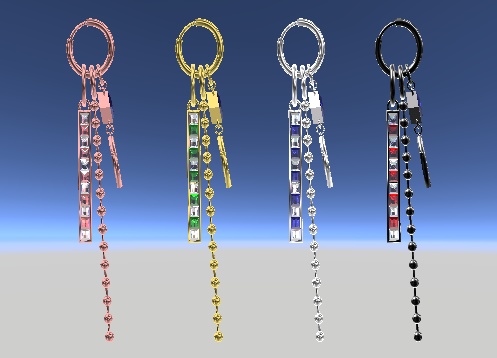 チェーンピアス【男女兼用】