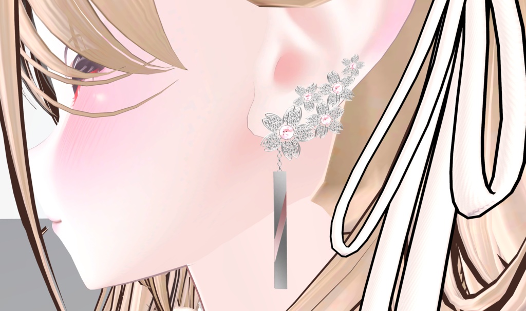 桜 透かしピアス