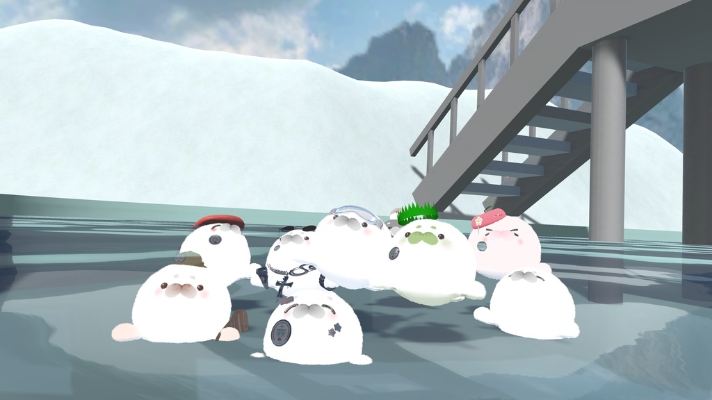 まるもふピアス【イベントグッズ】