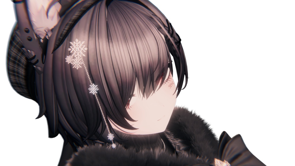 【可愛く揺れる♪】雪の結晶のヘアアクセサリーとピアスのセット