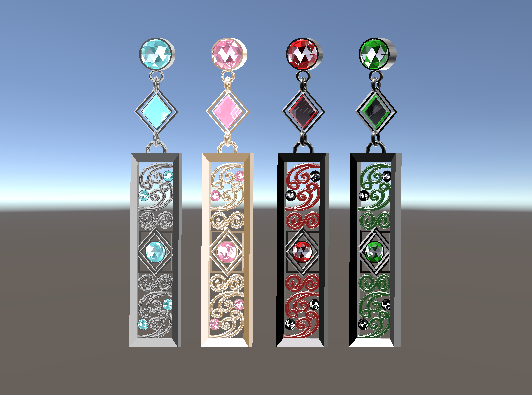 【ゆらゆら揺れる♪】スクエアピアスと透かしピアスのセット！