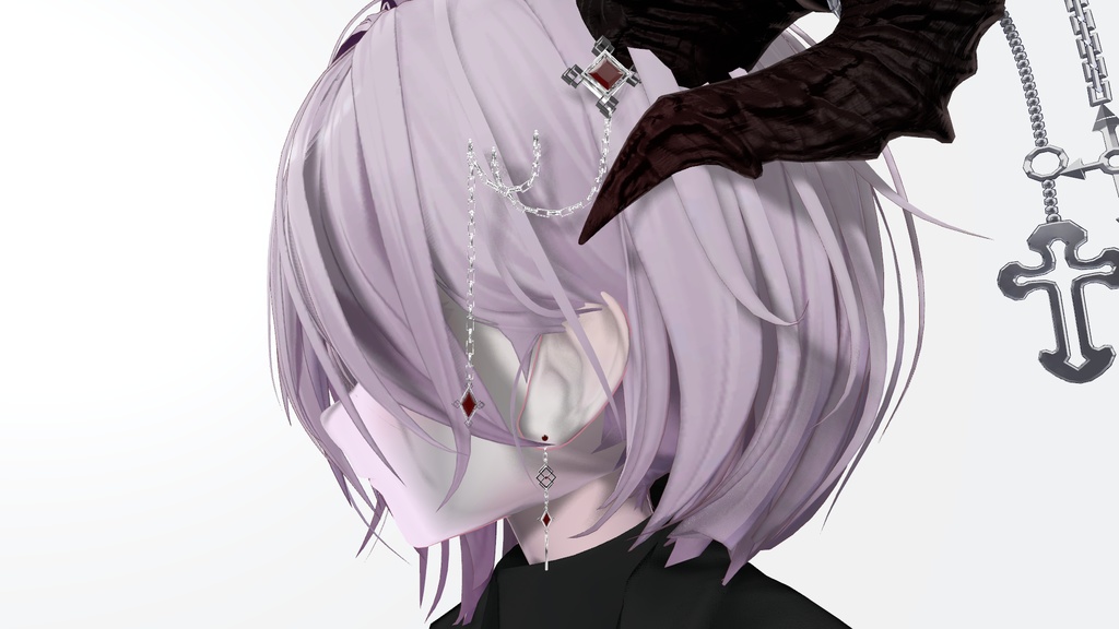 【男女兼用】菱形デザインアクセサリーセット【つけ方色々♪】