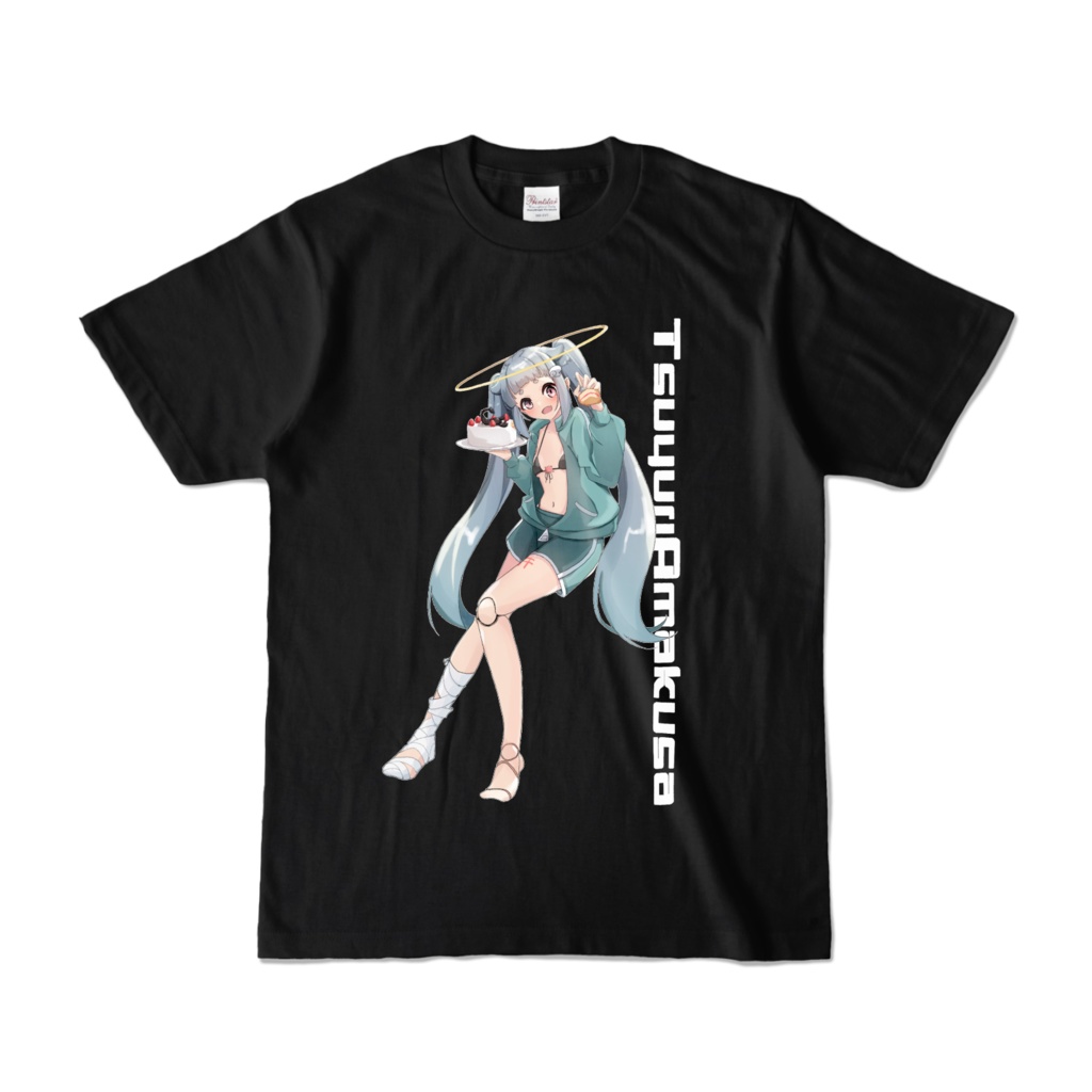 亜麻草つゆり2周年&誕生日記念Tシャツ黒