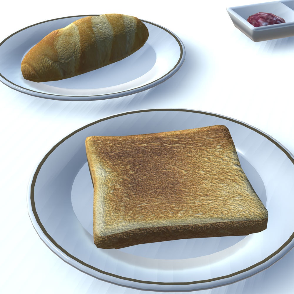 【3Dモデル】朝食セット