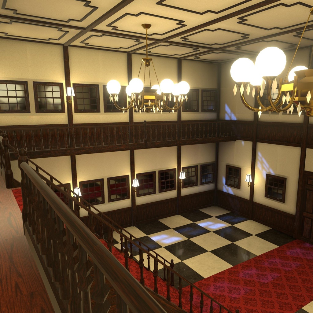 3Dモデルプロップ詰め合わせ "洋館セット"