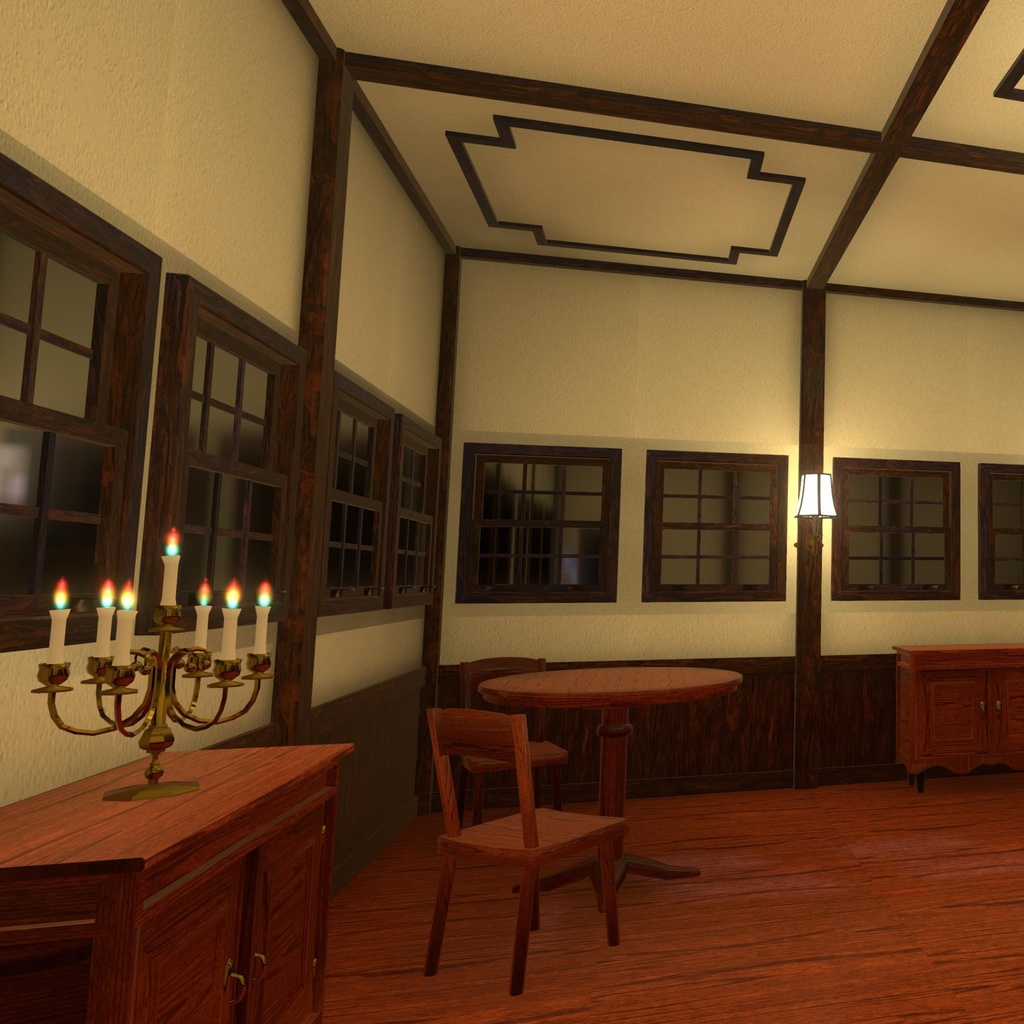 3Dモデルプロップ詰め合わせ "洋館セット"