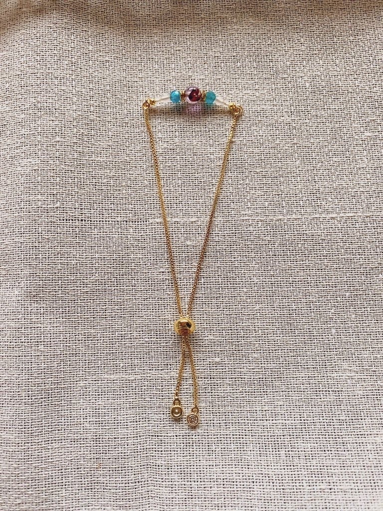 ブレスレット:①オレンジ・②ブルー