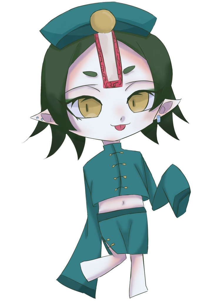 創作 キョンシー ステッカー 👻