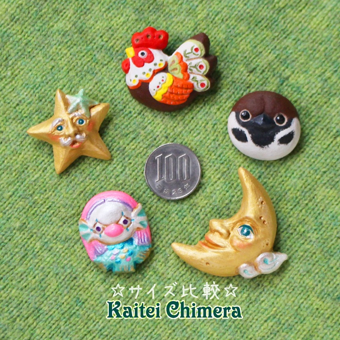 にわとりブローチ