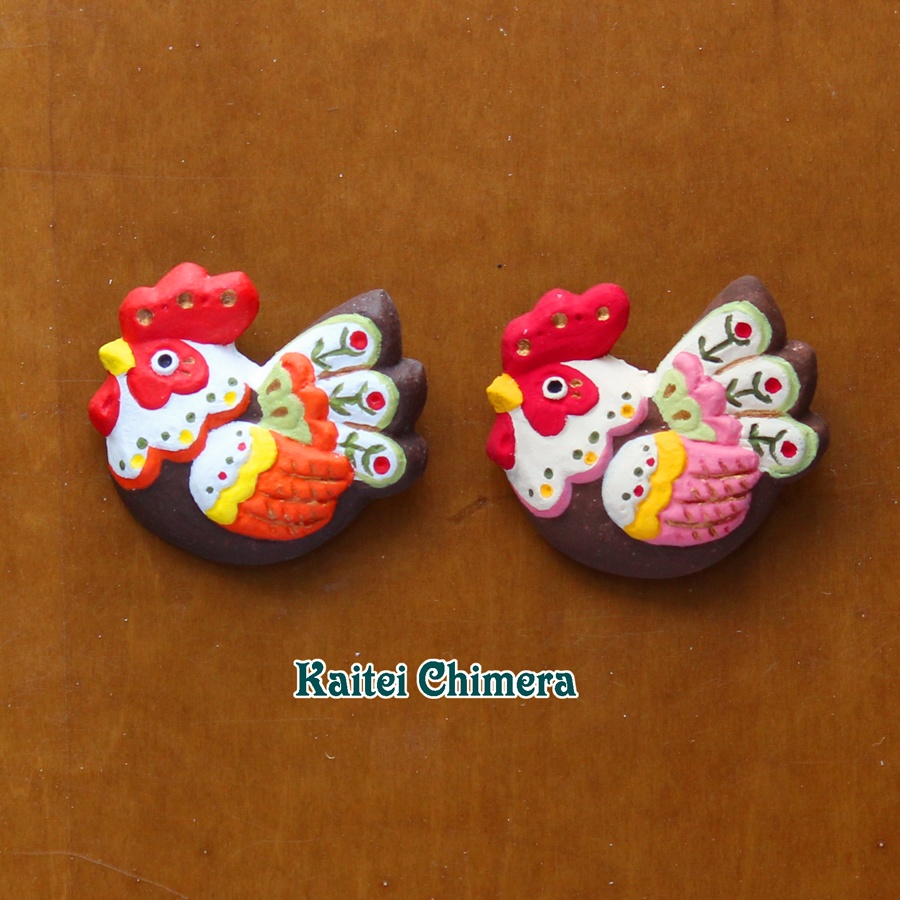 にわとりブローチ