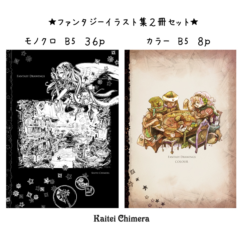【本】ファンタジーイラスト集2冊セット