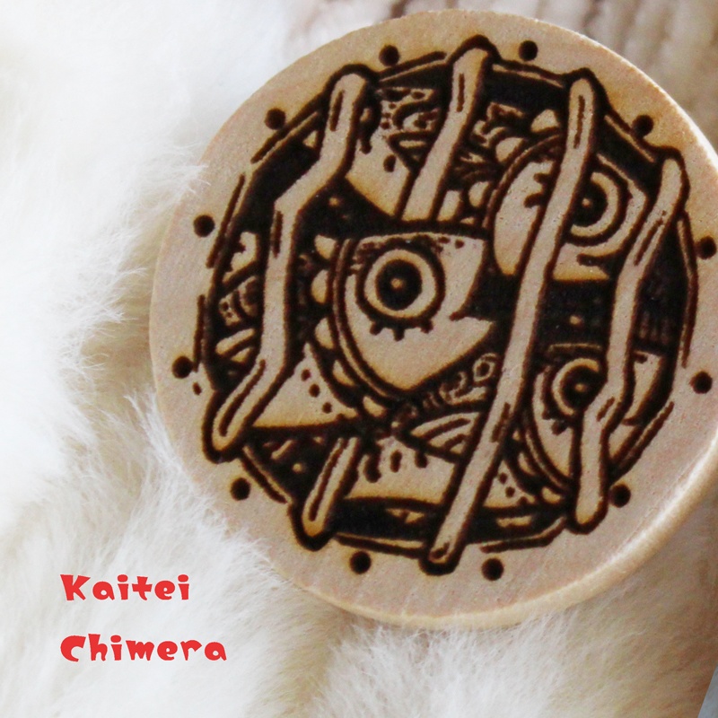 【ブローチ】ウッドバーニングブローチ