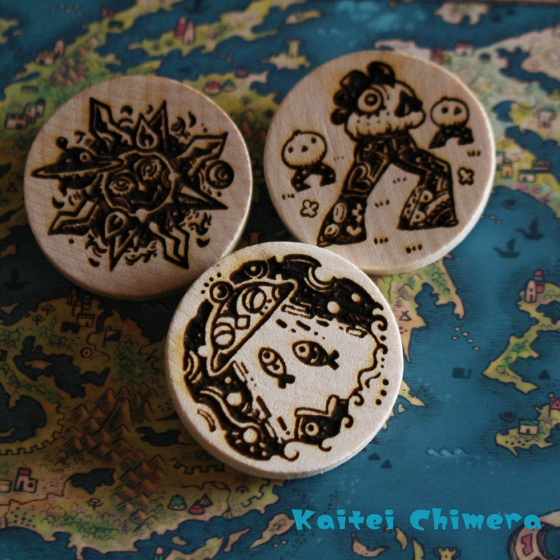 【ブローチ】ウッドバーニングブローチ