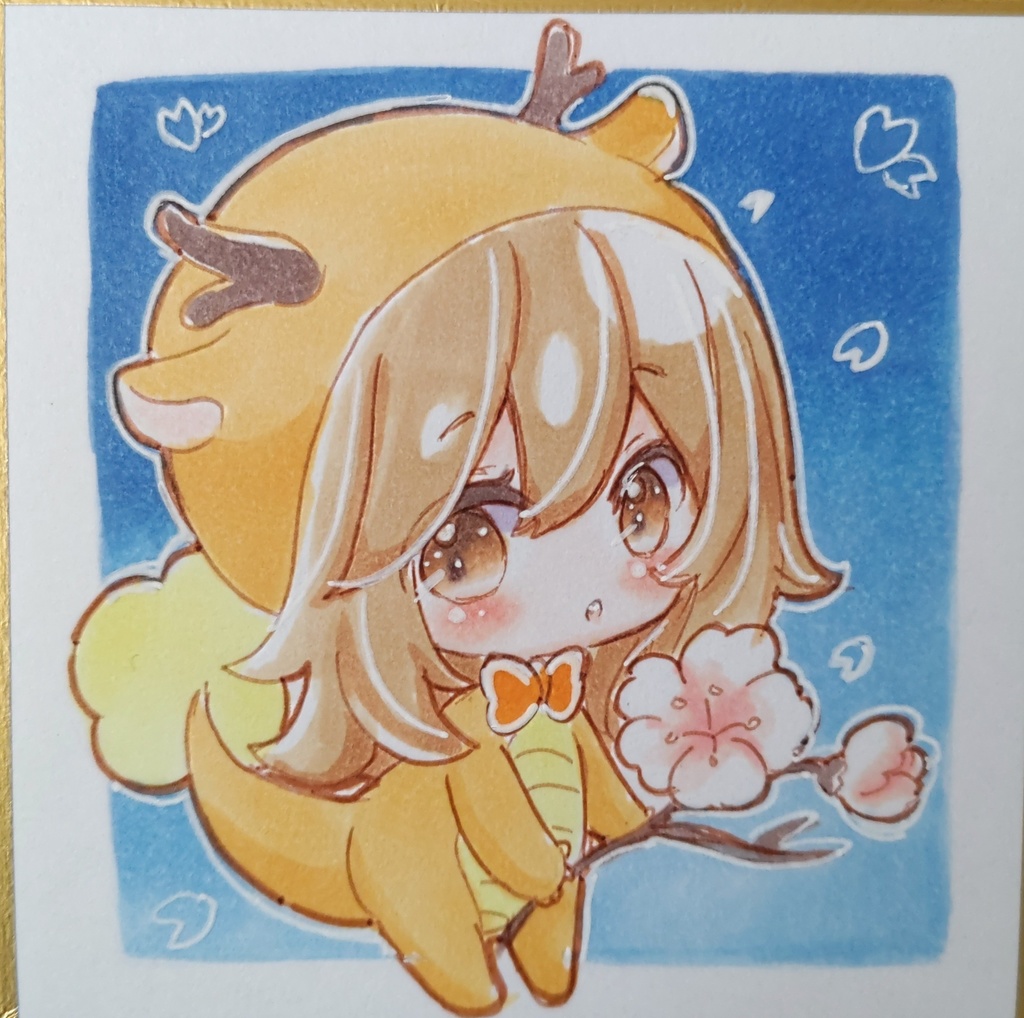 ちびっこアニマル　手描きイラスト