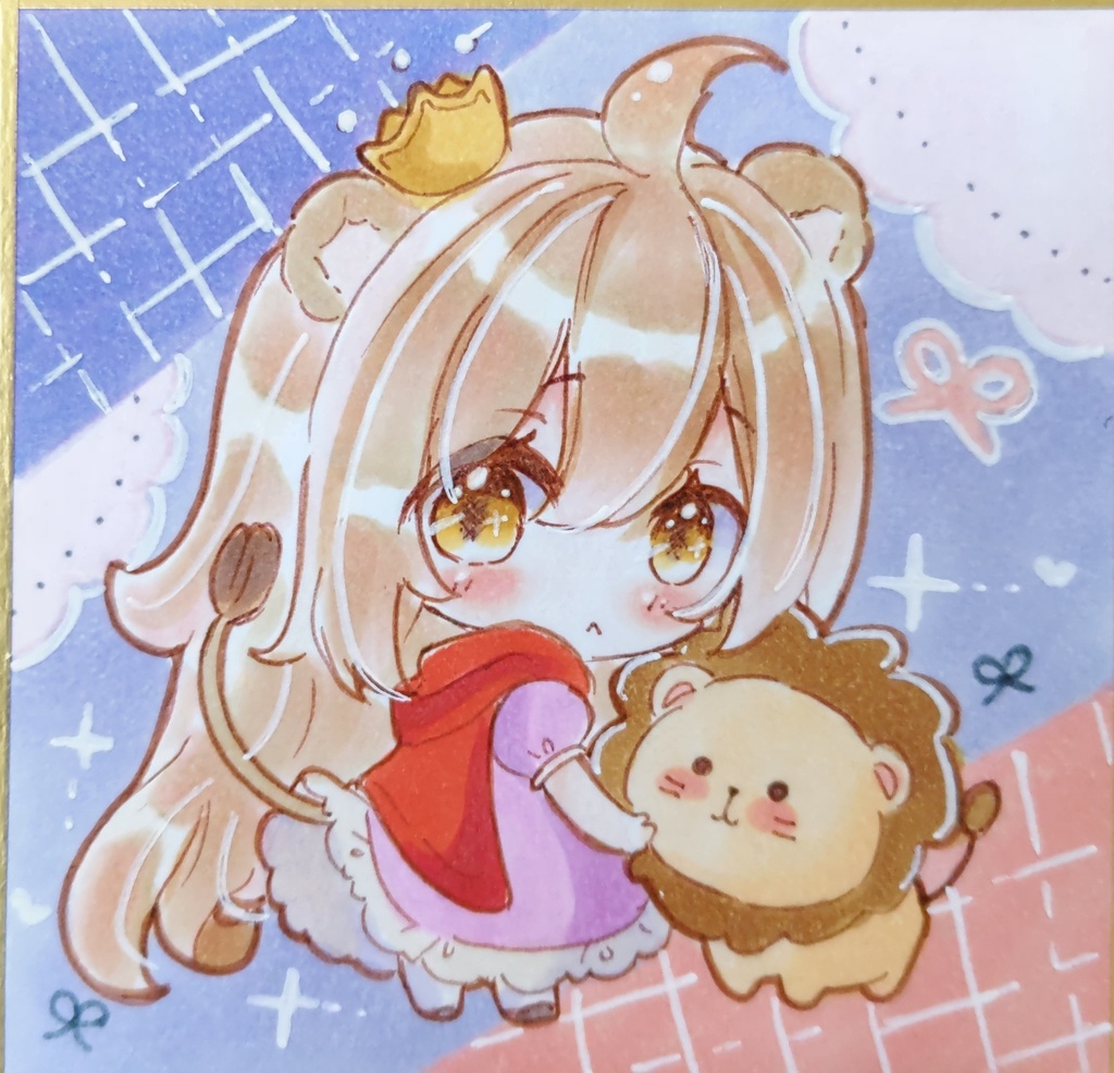 ちびっこアニマル　手描きイラスト