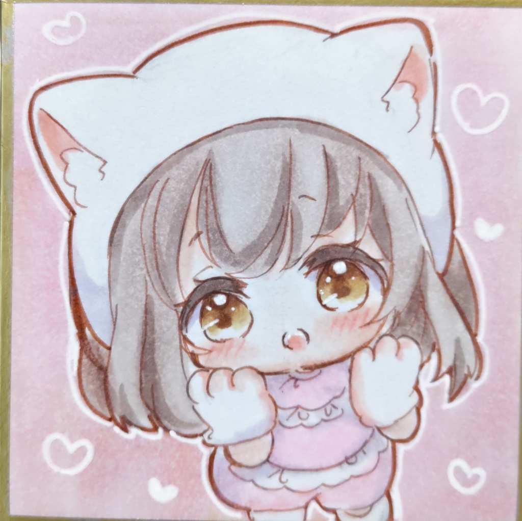 ちびネコちゃん　手描きイラスト