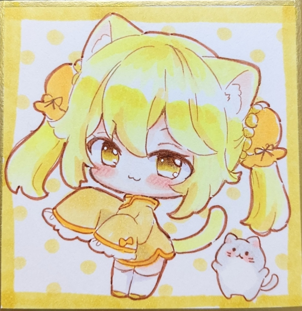 ちびネコちゃん　手描きイラスト