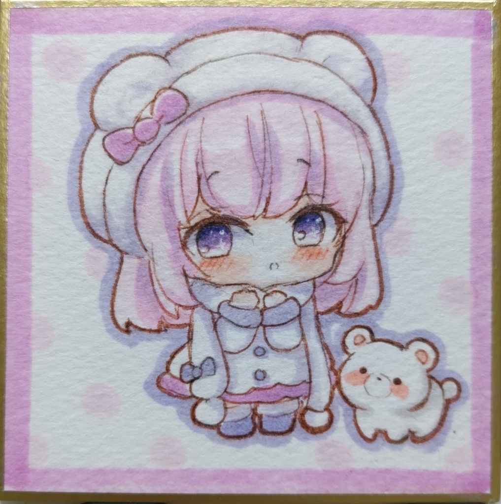 しろくまちゃん　手描きイラスト