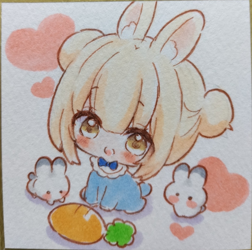 オリジナル手描きイラスト　兎