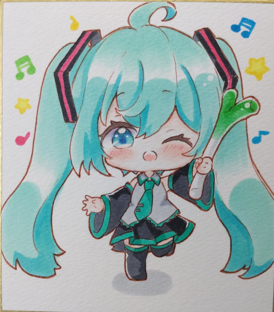 初音ミク　手描きイラスト