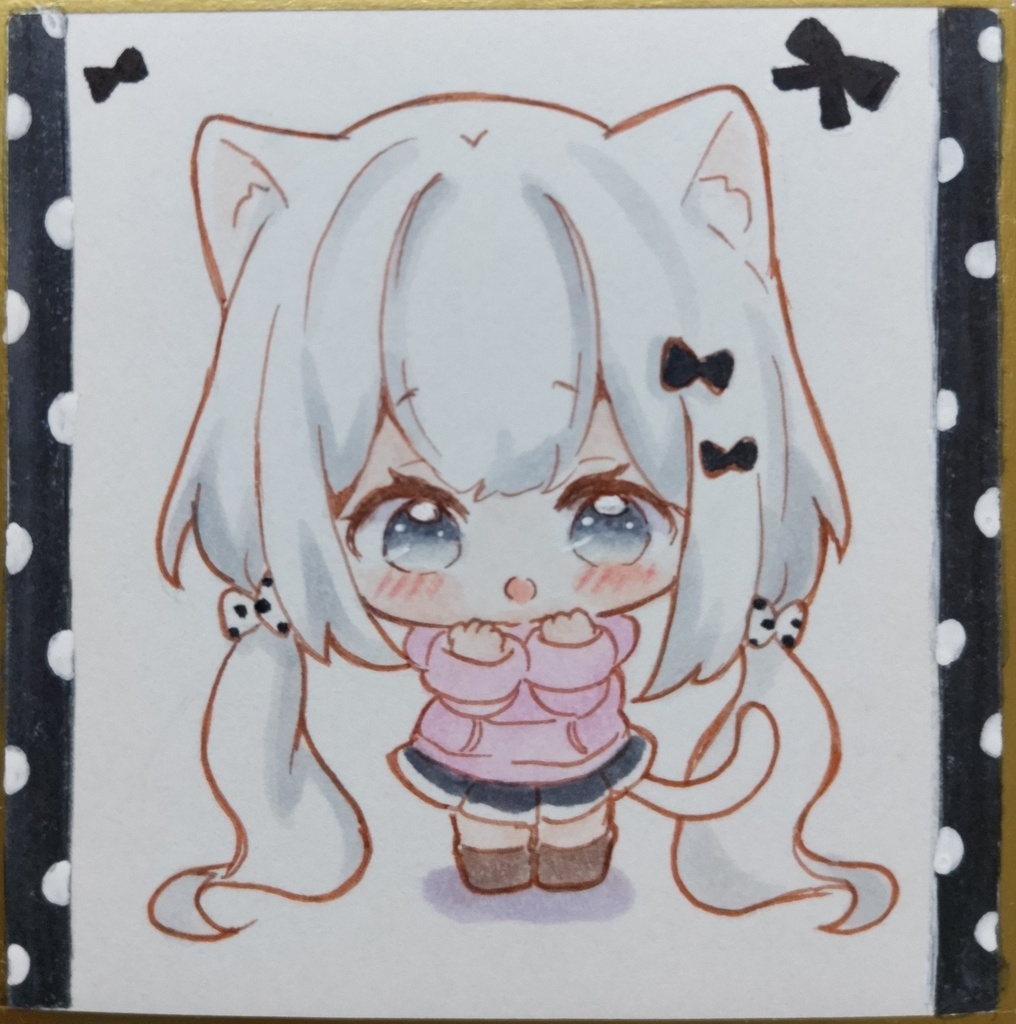おちびねこたん　手描きイラスト