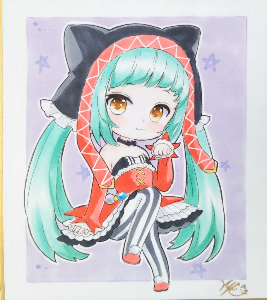 初音ミク ボーマス61お持ち帰り色紙