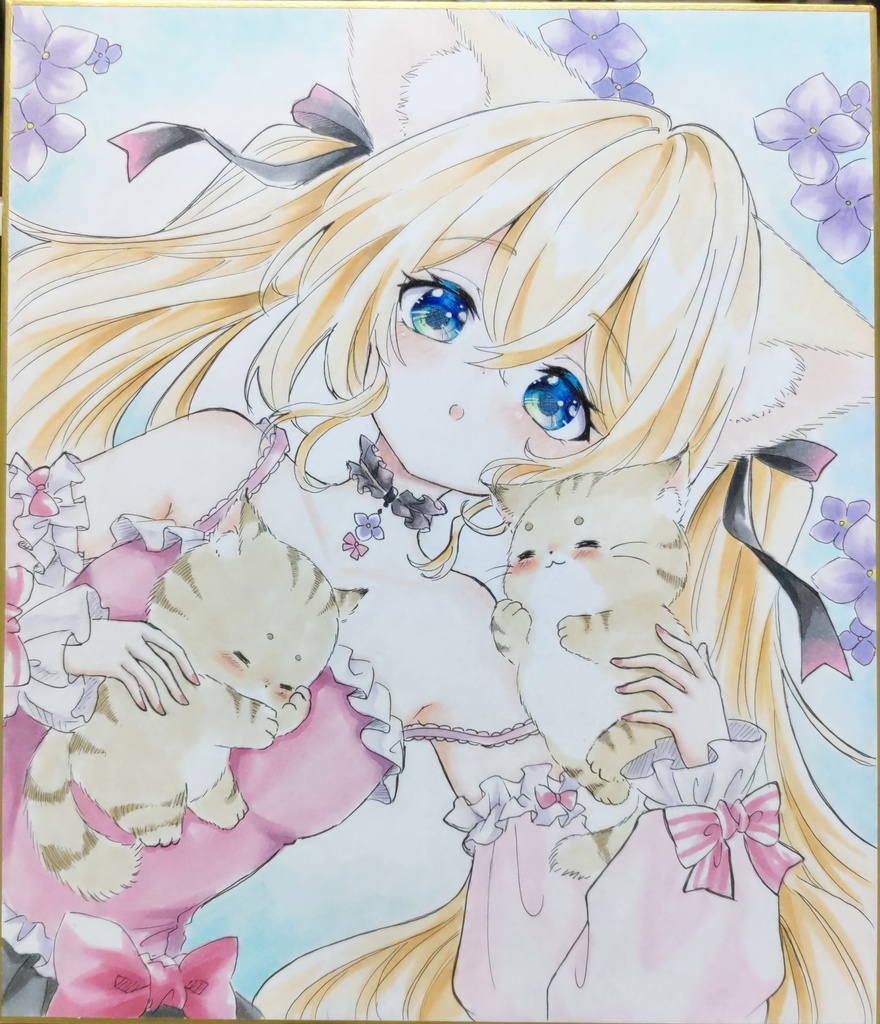 うちのにゃんこ　手描きイラスト