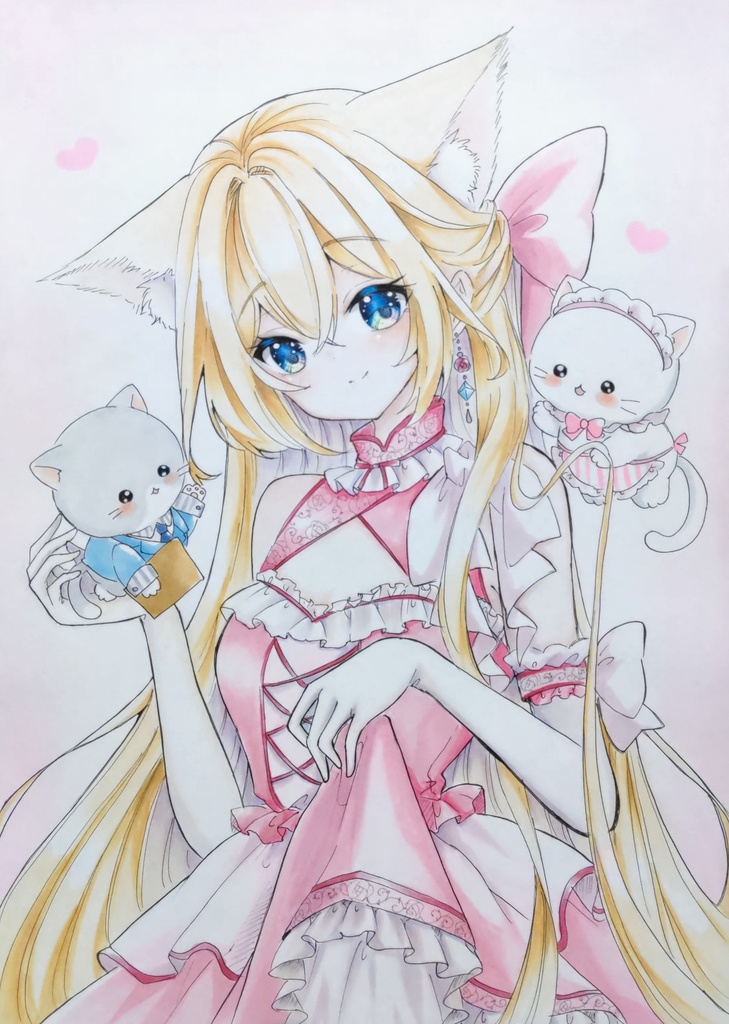 うちのにゃんこ　手描きイラスト