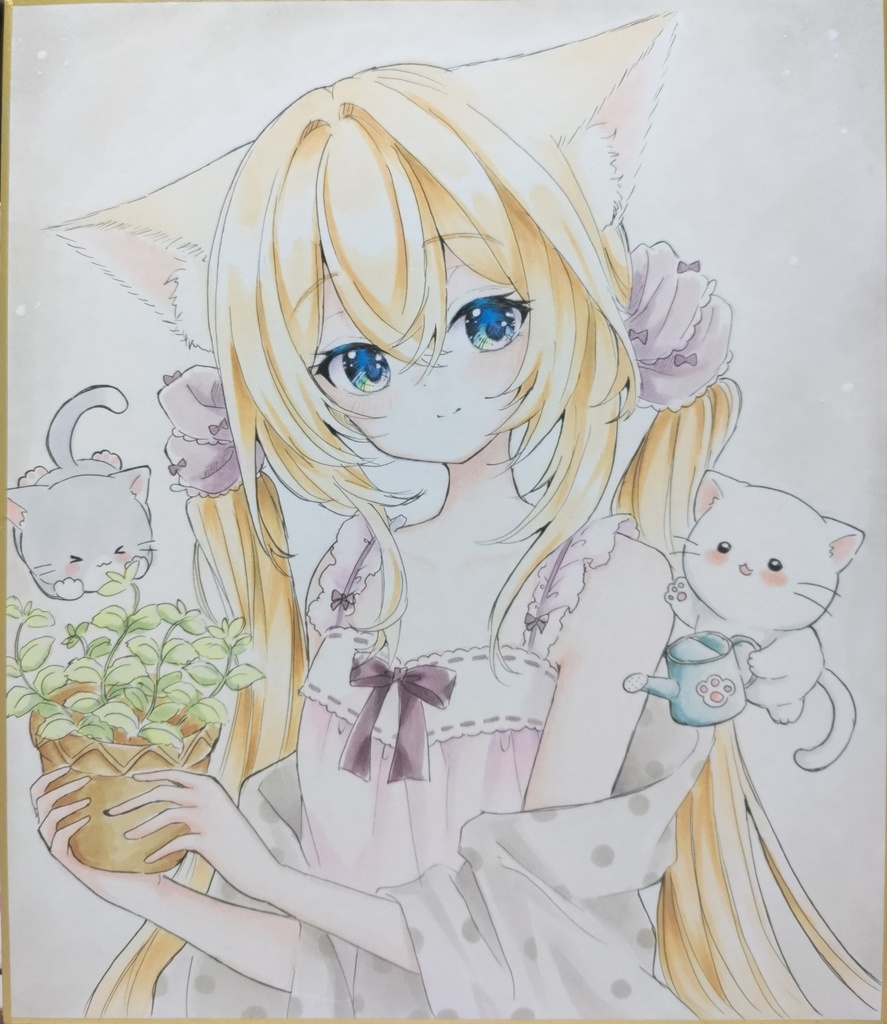 うちのにゃんこ　手描きイラスト