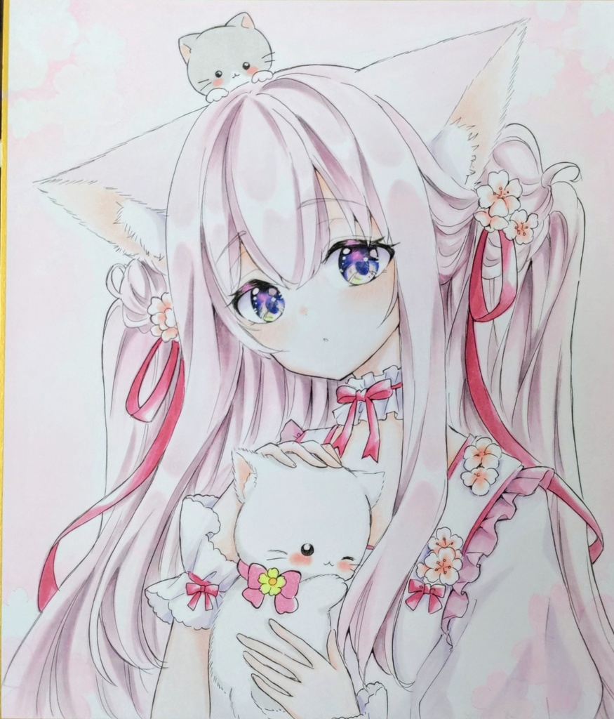 うちのにゃんこ　手描きイラスト