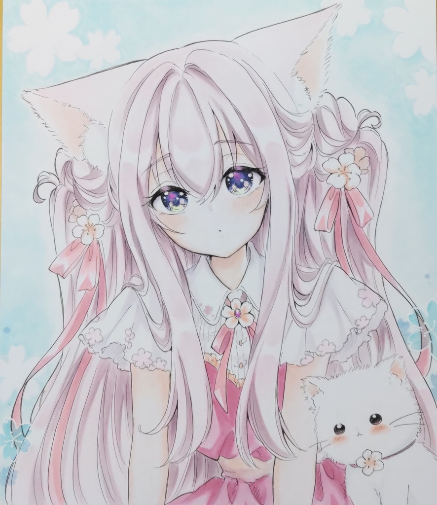 うちのにゃんこ　手描きイラスト