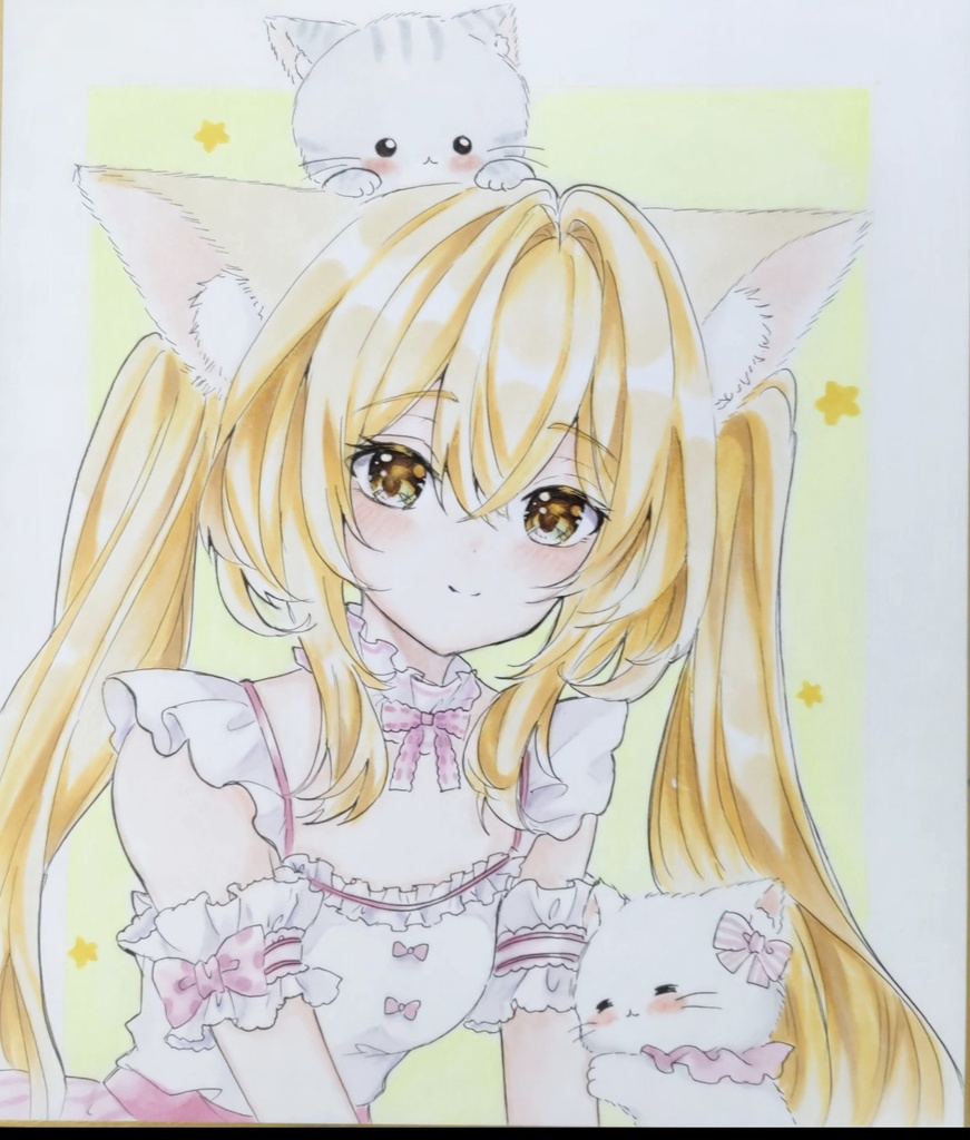 うちのにゃんこ　手描きイラスト