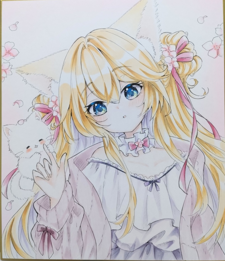うちのにゃんこ　手描きイラスト