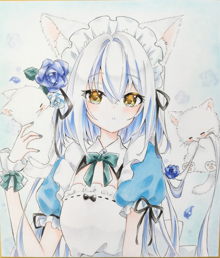 うちのにゃんこ　手描きイラスト
