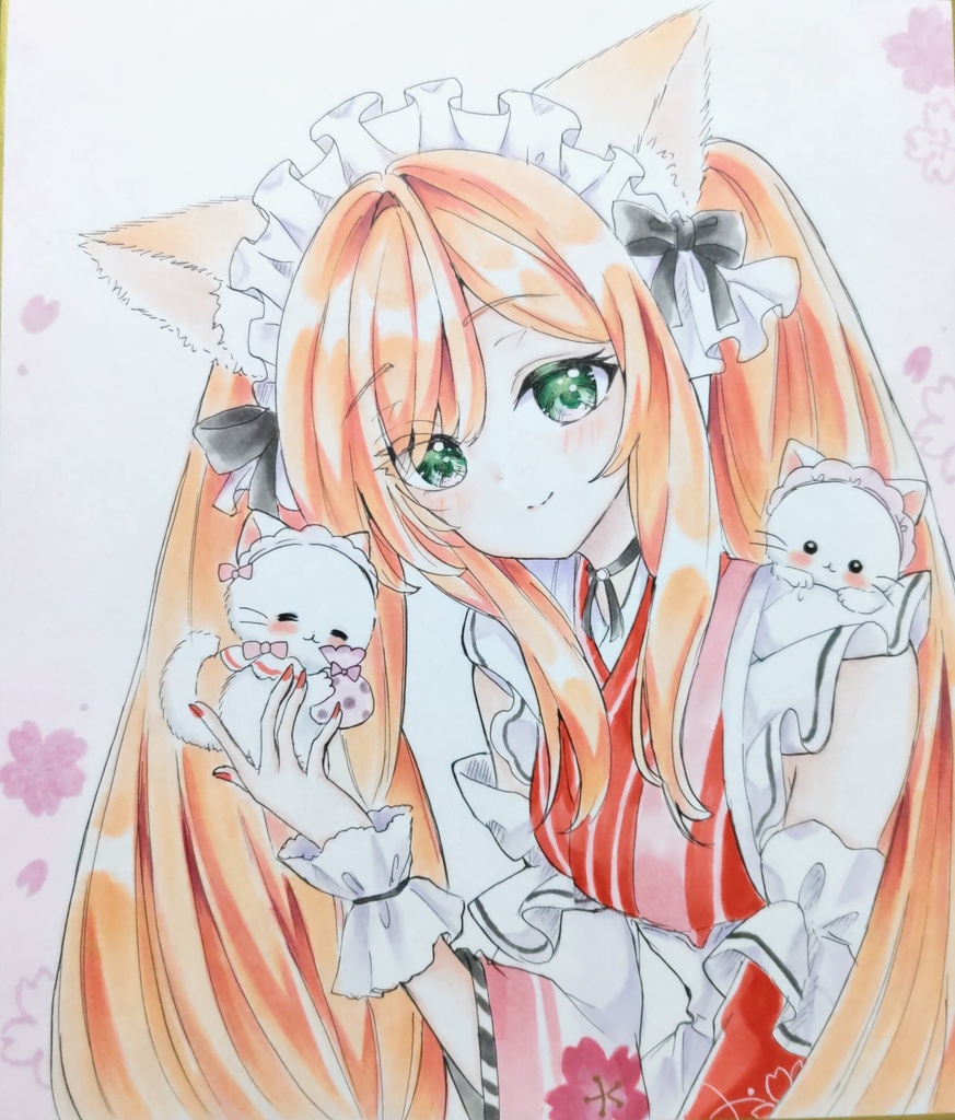 うちのにゃんこ　手描きイラスト