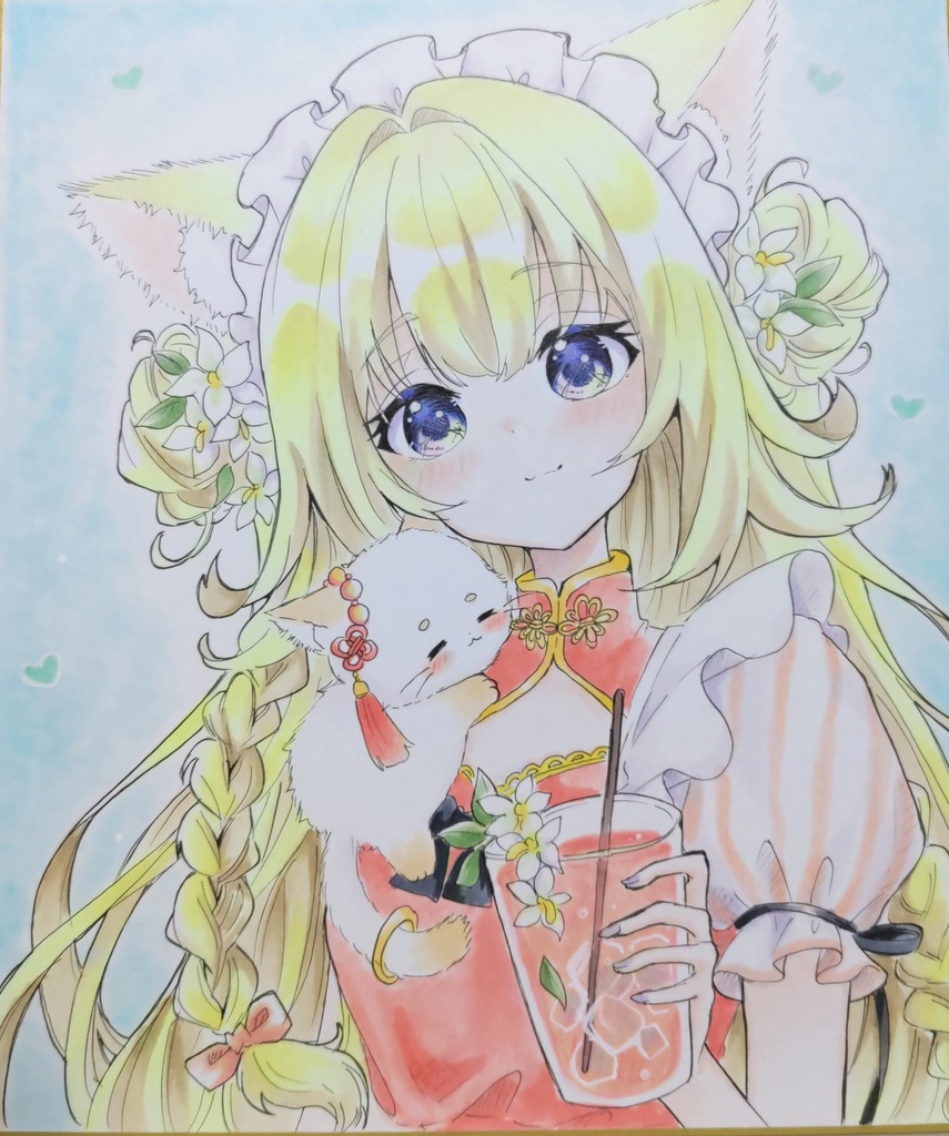 うちのにゃんこ　手描きイラスト