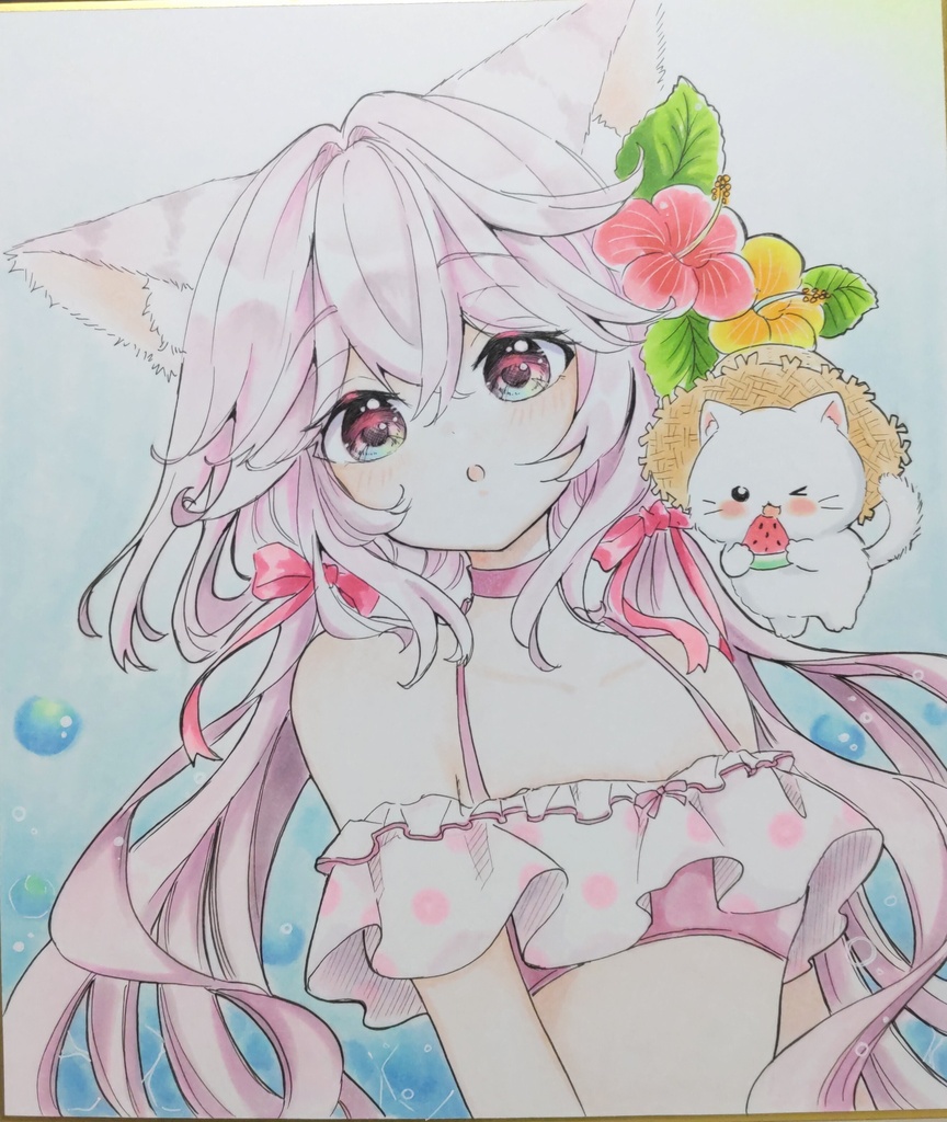 うちのにゃんこ　手描きイラスト