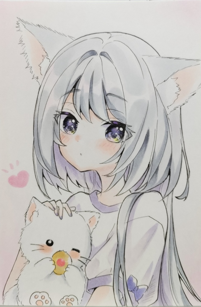 うちのにゃんこ　手描きイラスト