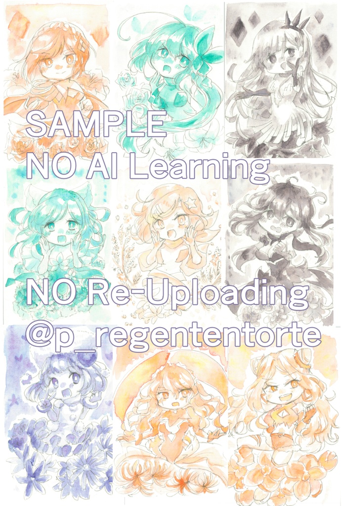 WIXOSS ルリグドローイング 分離色着彩ポストカード