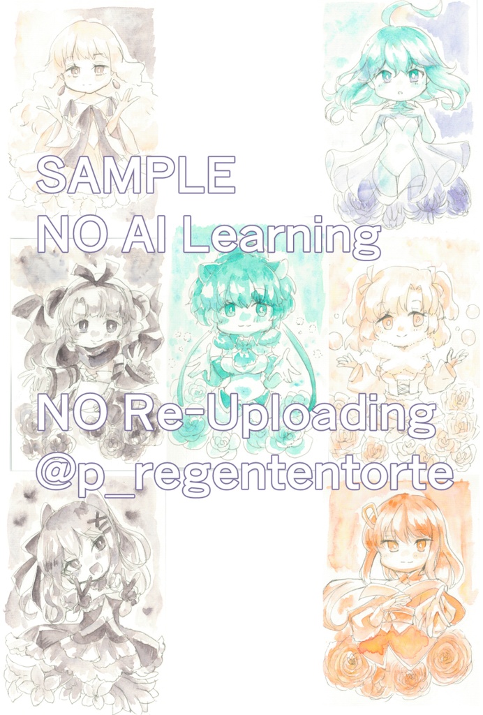 WIXOSS ルリグドローイング 分離色着彩ポストカード