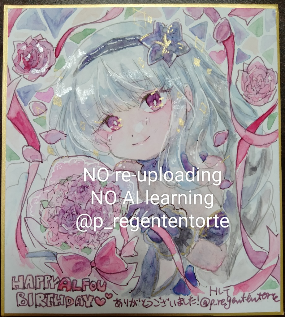 WIXOSS アルフォウさん 色紙  2025birthday ver. その2