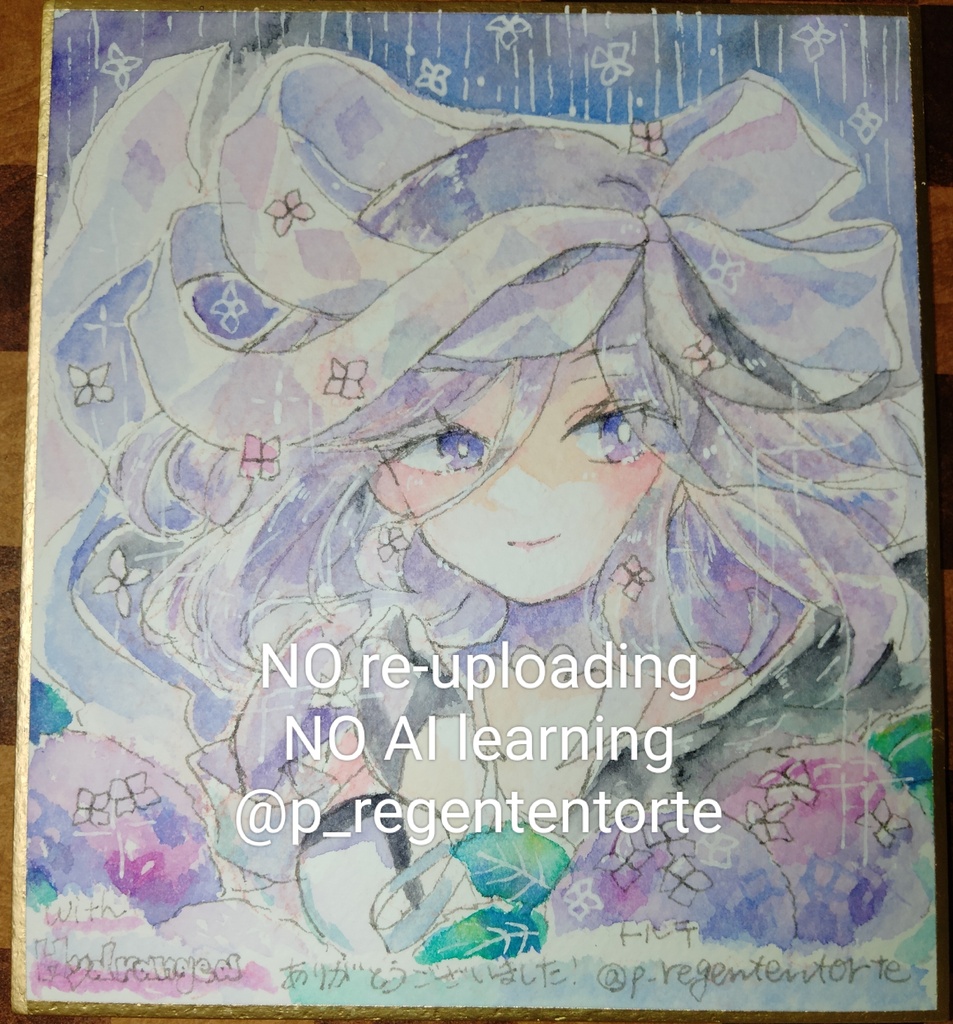 WIXOSS ユキ 色紙  紫陽花ver.