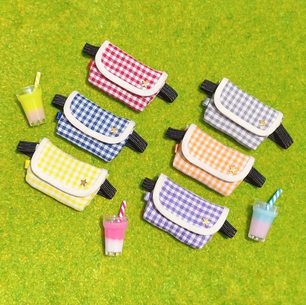 ギンガムボディバッグ