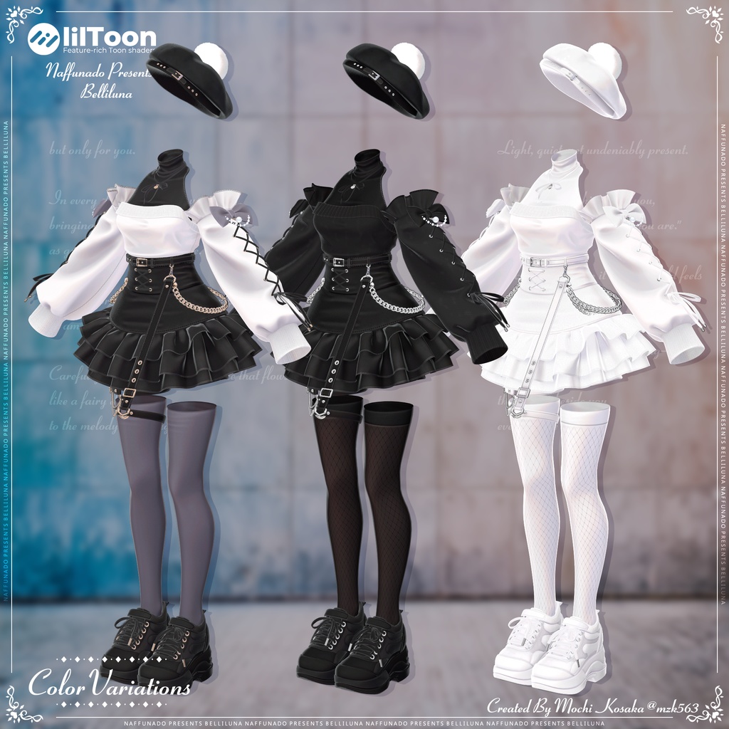 オリジナル3Dモデル「Belliluna-ベリルーナ-」#なっふな堂