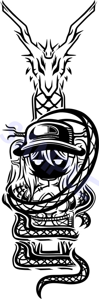 VRChatアバター利用想定 オリジナルタトゥー製作依頼