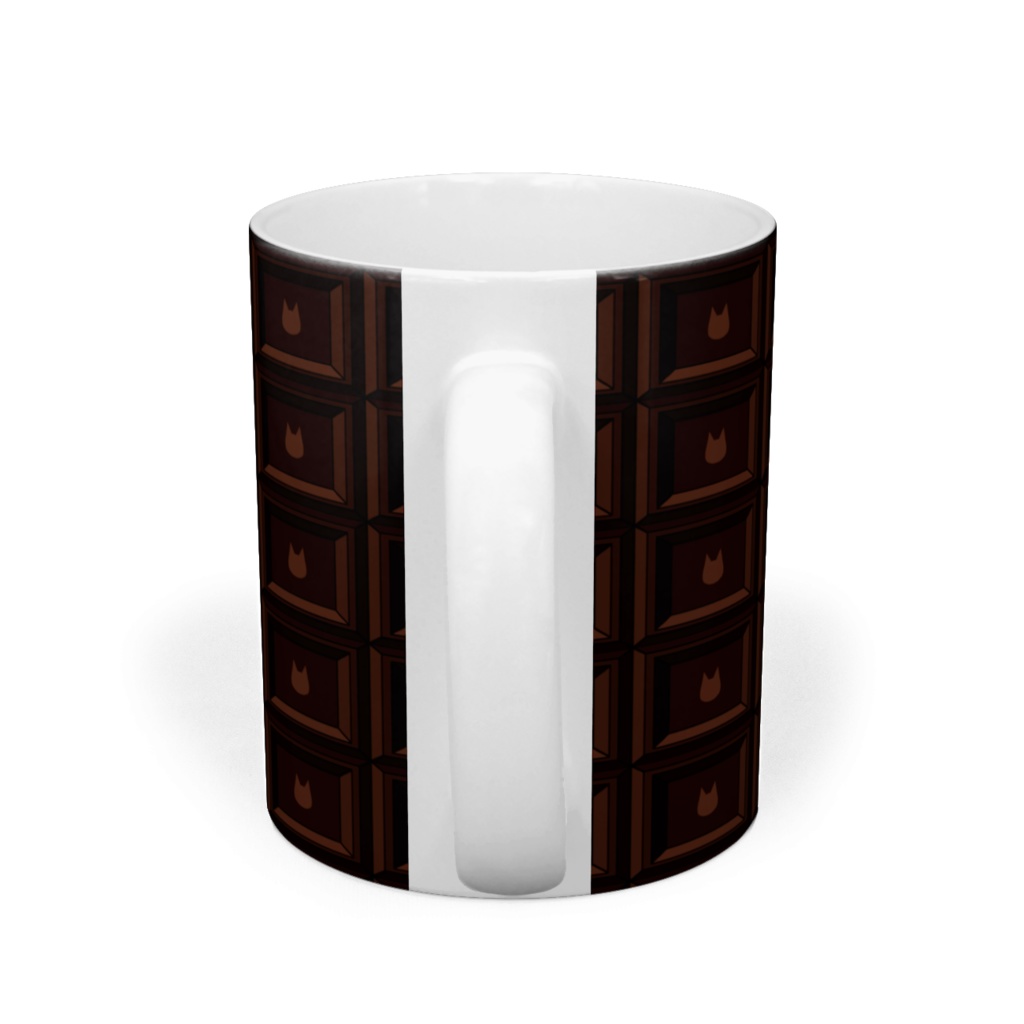 かわいい猫柄のチョコレートマグカップ - 直径 8 cm / 高さ 9.5 cm